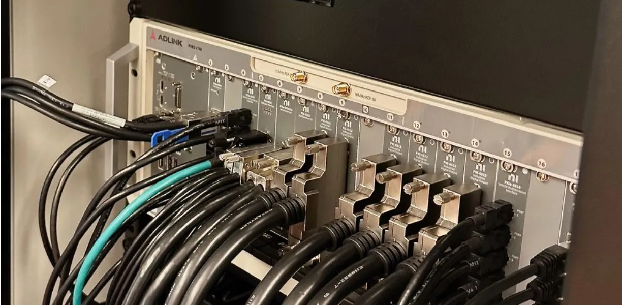 Fibre optics connected in a system